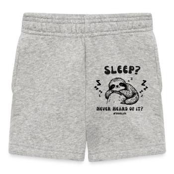 Sleep? Never heard of it. - Baby Shorts - heather grey - Front