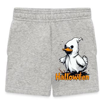 Spooky Duck Ghost T-shirt d’Halloween | Mignon Fantomatique - Short Bébé - gris chiné - Devant