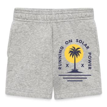 Running on Solar Power - Baby Shorts - heather grey - Front