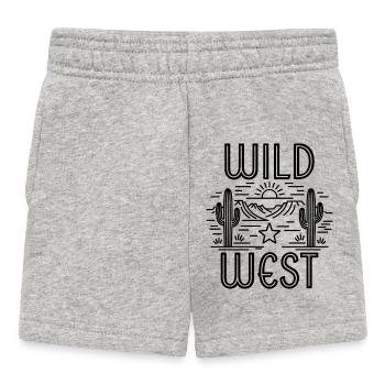 Wilder Westen - Baby Shorts - Grau meliert - Vorne