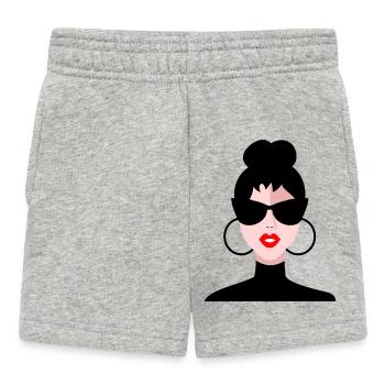 WOMAN, GIRL, GIRLY, WOMAN, TEENAGER. TEENAGER - Baby Shorts - heather grey - Front