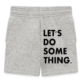 lets do something - Baby Shorts - heather grey - Front