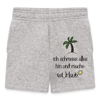 Lustige Sprüche für Urlauber - Baby Shorts - Grau meliert - Vorne