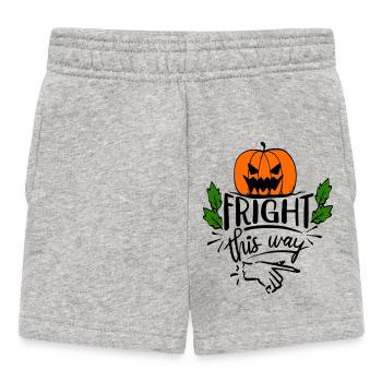 Hier entlang: Halloween - Baby Shorts - Grau meliert - Vorne