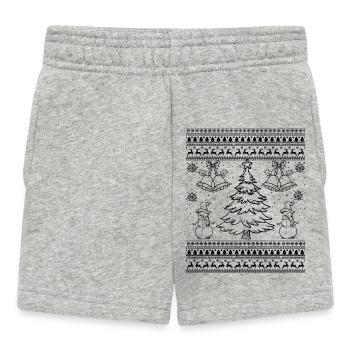 Motif Noël Arbre de Noël - Short Bébé - gris chiné - Devant