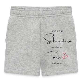 großartige Schwestern werden zur Tante befördert - Baby Shorts - Grau meliert - Vorne