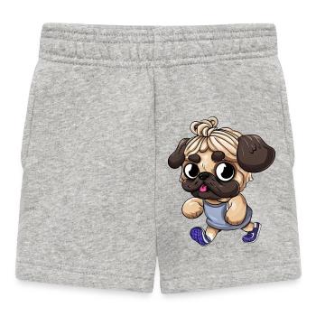 Carlin sportif : en forme et actif sur la route - Short Bébé - gris chiné - Devant