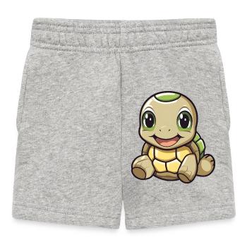Cute Turtles Design 3 - Baby Shorts - heather grey - Front