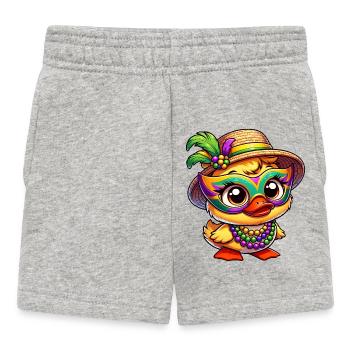 Mardi Gras Cartoon Duck - Short Bébé - gris chiné - Devant