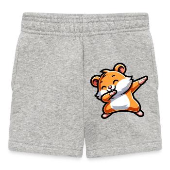 Cute Hamster Makes the Dab: Cartoon Style - Baby Shorts - heather grey - Front