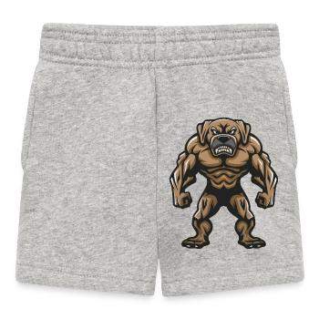Boxer Hund Comic - Baby Shorts - Grau meliert - Vorne