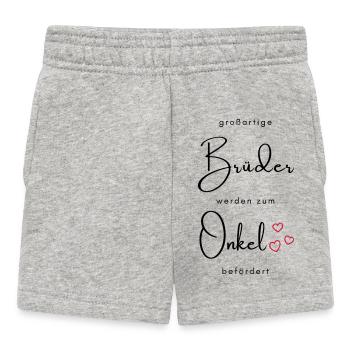 großartige Brüder werden zum Onkel befördert - Baby Shorts - Grau meliert - Vorne