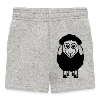 Schwarzes Schaf Klein Süß Niedlich Lamm Cool Comic - Baby Shorts - Grau meliert - Vorne