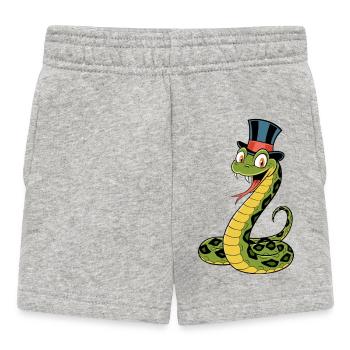 Stylish Serpent - Baby Shorts - heather grey - Front