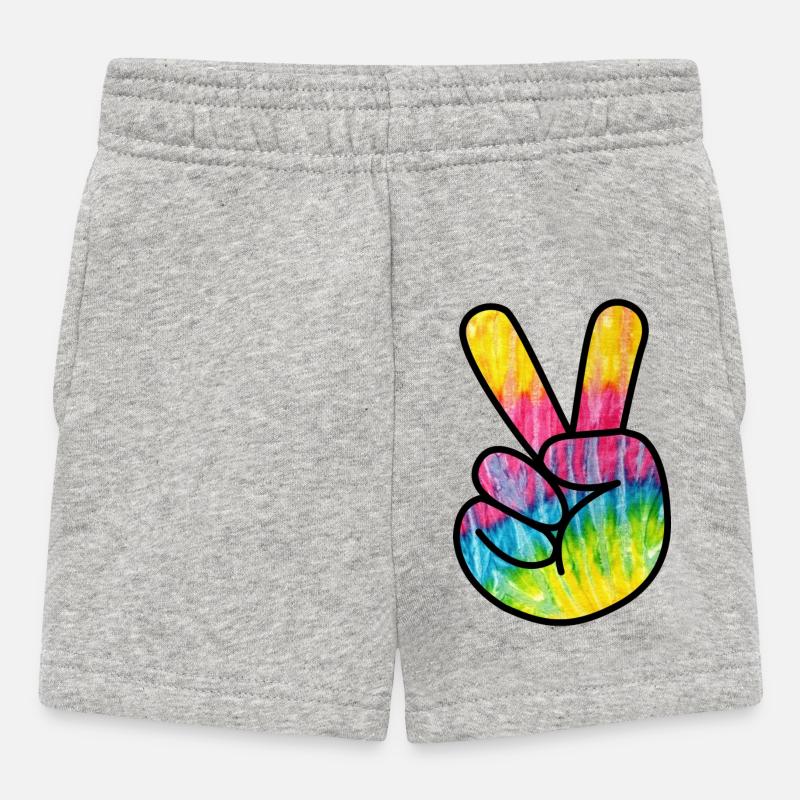 Peace - Baby Shorts - heather grey