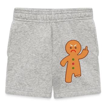 gingerbread man - Baby Shorts - heather grey - Front