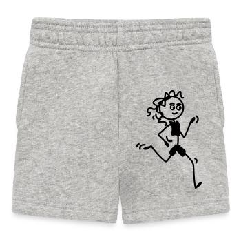 Coureuse fille ou femme - Short Bébé - gris chiné - Devant
