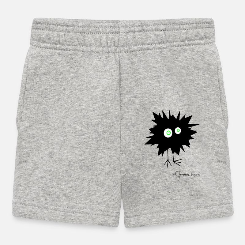 L'animal moelleux flashé - Bestiolus Fulguratus - Short Bébé - gris chiné
