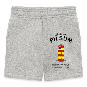 Leuchtturm Pilsum, Ostfriesland, deutsche Nordsee - Baby Shorts - Grau meliert - Vorne