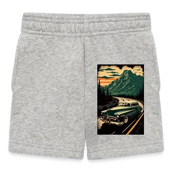 Vintage Car - Baby Shorts - Grau meliert - Vorne
