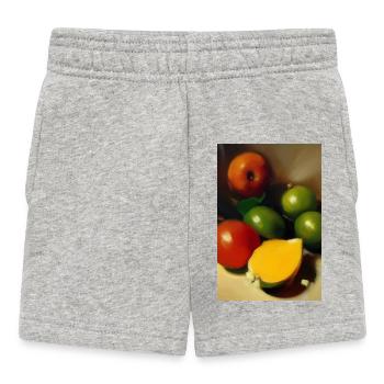 Gesunde Früchte - Baby Shorts - Grau meliert - Vorne