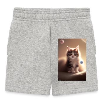 Baby Cat - Baby Shorts - heather grey - Front