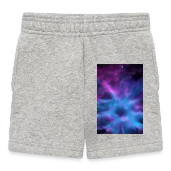 Galaxy Image - Baby Shorts - heather grey - Front