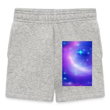 Galaxy Image - Baby Shorts - heather grey - Front