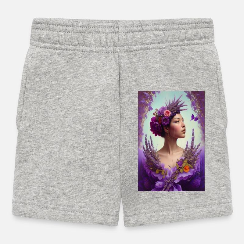 Lavandula - Short Bébé - gris chiné
