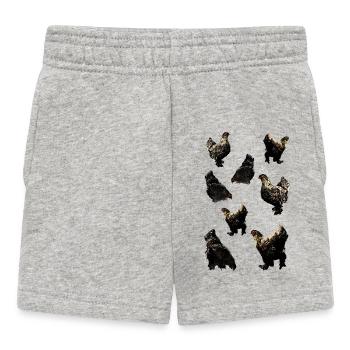 Chickens - Baby Shorts - heather grey - Front