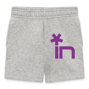 Stern-Icon über In-Logo - Baby Shorts - Grau meliert - Vorne