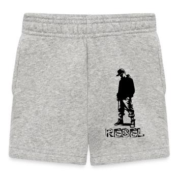 Rebel Design - Baby Shorts - heather grey - Front