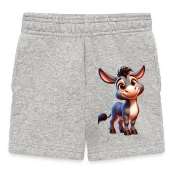 Esel Esel Schnuller Maultier - Baby Shorts - Grau meliert - Vorne