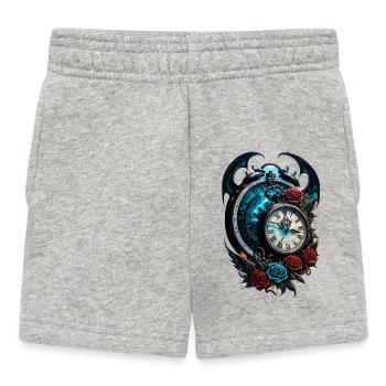 L’horloge dans le brouillard de l’infini. - Short Bébé - gris chiné - Devant