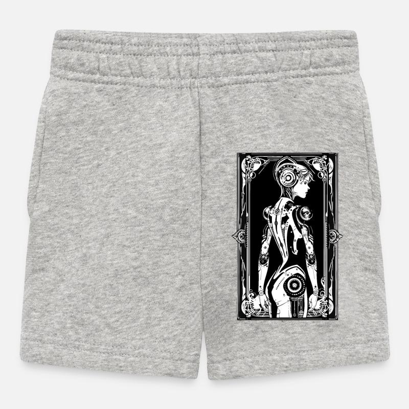 Android Art Nouveau - Short Bébé - gris chiné