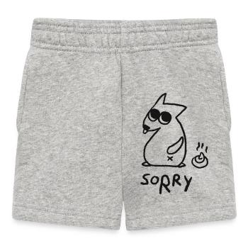 Oups... Pardon! Humour canin sommaire - Short Bébé - gris chiné - Devant