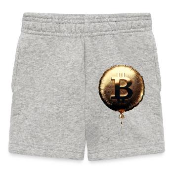 Bitcoin Gold Foil Ballon Party Rallye Cadeau - Short Bébé - gris chiné - Devant