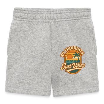Keine Gedanken, nur Vibes - Baby Shorts - Grau meliert - Vorne
