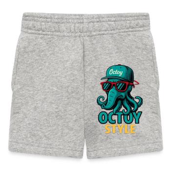 Casquette rétro Octoy Style Octopus - Short Bébé - gris chiné - Devant