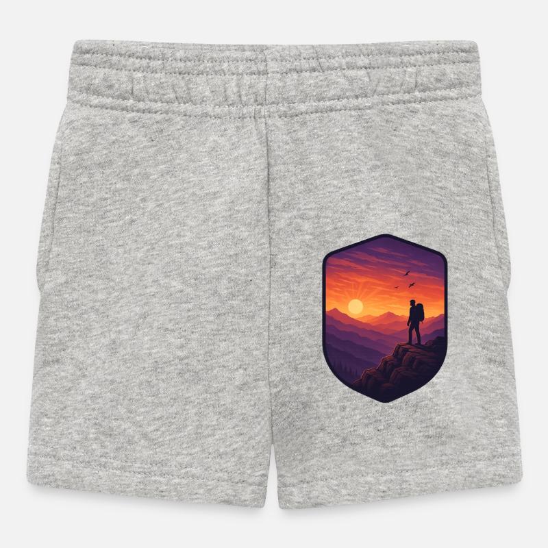 Crête du coucher du soleil - Short Bébé - gris chiné