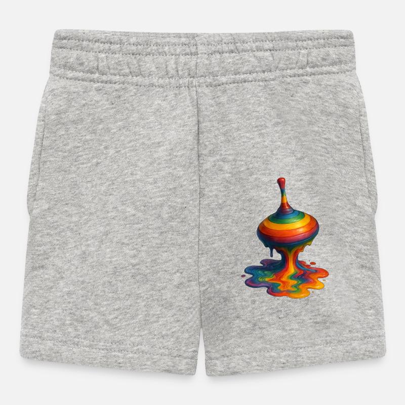 Gyroscope de fusion - Short Bébé - gris chiné