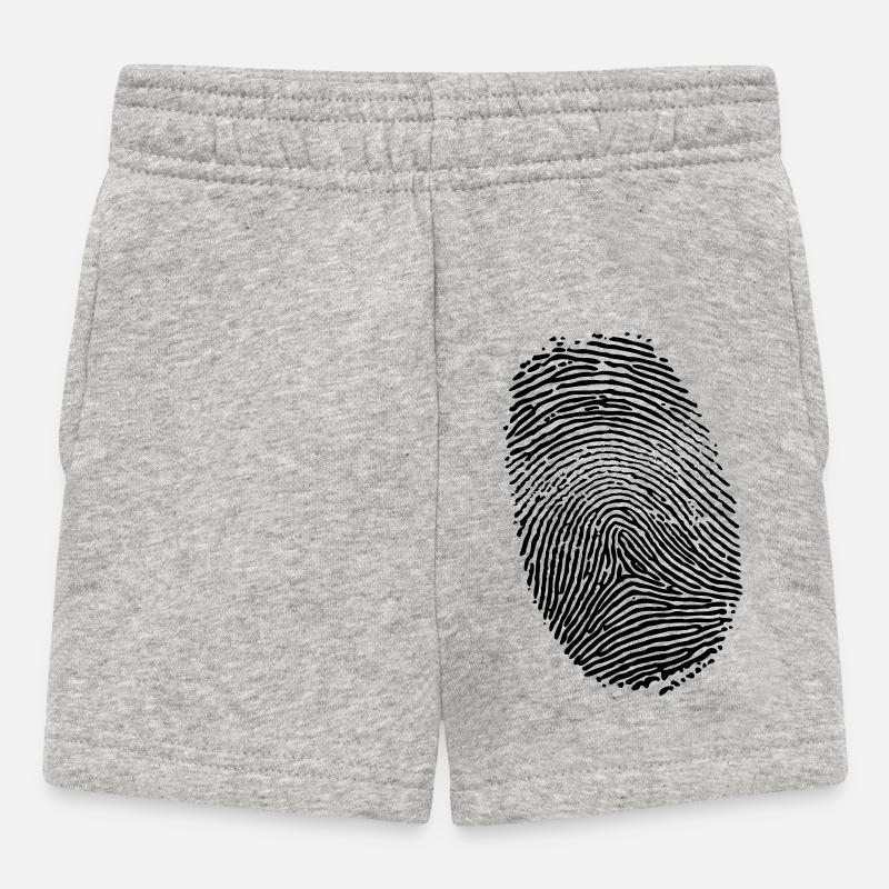 Empreinte digitale - Short Bébé - gris chiné