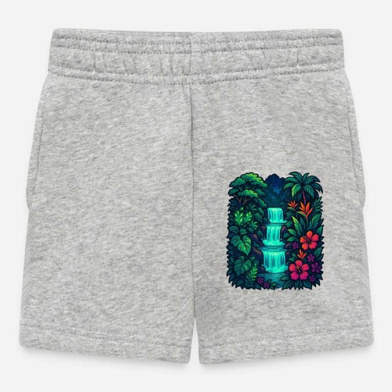 Cascade tropicale - Short Bébé - gris chiné