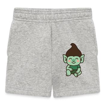 Cute troll – kawaii style - Baby Shorts - heather grey - Front