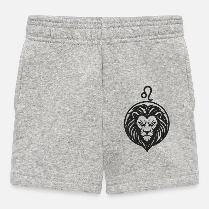 Signe du zodiaque Lion - Short Bébé - gris chiné