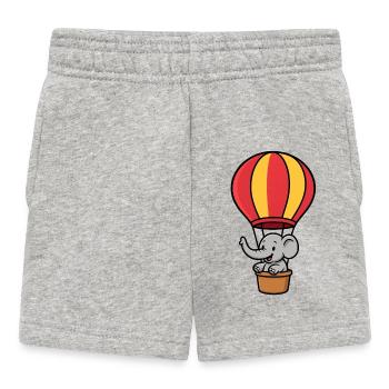 Mignon éléphant ballon enfants design - Short Bébé - gris chiné - Devant