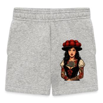 Bollenhut Tattoo Woman Black Forest Freiburg Home - Baby Shorts - heather grey - Front