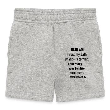 10:10 – Trust the Path - Baby Shorts - Grau meliert - Vorne