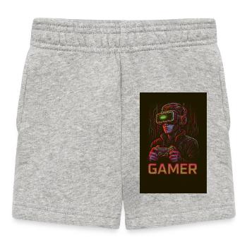 Image de réalité virtuelle Neon Gamer - Short Bébé - gris chiné - Devant