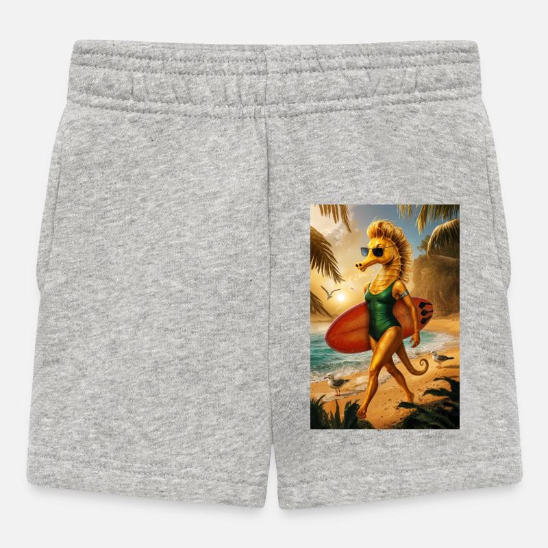 Surfeur Humanoïde Hippocampe - Short Bébé - gris chiné